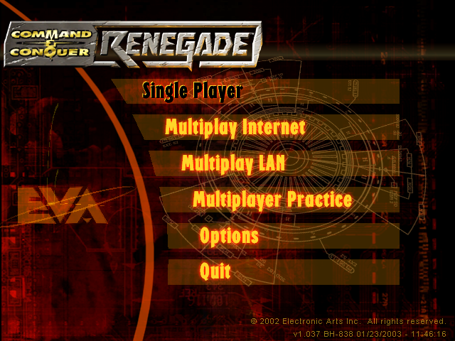 Renegade title screen